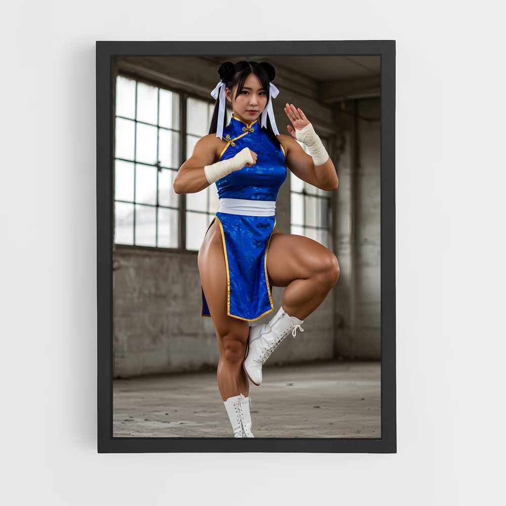 Poster Blue Warrior – affiche Street Fighter (vue 2)